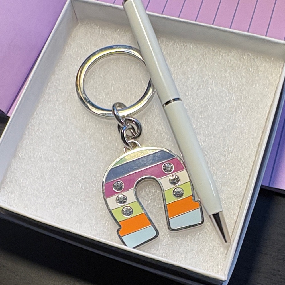 Coach Legacy Horse Shoe Multicolor Key Holder